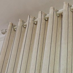 Nordic Simple Sheer Curtain Zasłona Na Wymiar Paski Żakardowe Środowisko Ochronna Tkanina Mieszana Lnu
