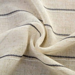 Nordic Simple Sheer Curtain Zasłona Na Wymiar Paski Żakardowe Środowisko Ochronna Tkanina Mieszana Lnu