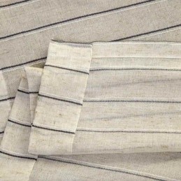 Nordic Simple Sheer Curtain Zasłona Na Wymiar Paski Żakardowe Środowisko Ochronna Tkanina Mieszana Lnu