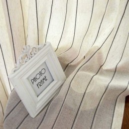 Nordic Simple Sheer Curtain Zasłona Na Wymiar Paski Żakardowe Środowisko Ochronna Tkanina Mieszana Lnu