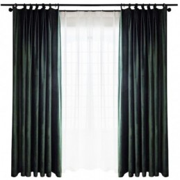 Max Blackout Curtain Zasłona Na Wymiar Imitacja Aksamitu Ciemny Jednolity Kolor Sypialnia