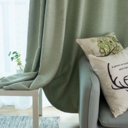 Solidna Zielona Zasłona Zaciemniająca, Wykonana Na Wymiar, Nowoczesna, Prosta, Do Salonu I Sypialni
