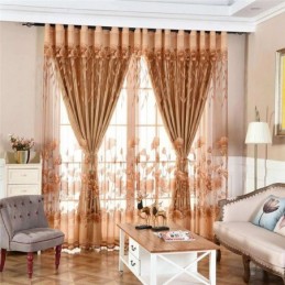 Nowoczesna Minimalistyczna Firana Z Woalu, Wykonana Na Wymiar, Brązowa, Żakardowa, Do Salonu, Na Okno