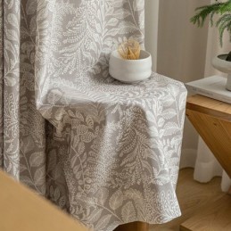 Zasłony Z Nadrukiem Liści W Stylu Amerykańskim, Poliester