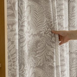 Zasłony Z Nadrukiem Liści W Stylu Amerykańskim, Poliester