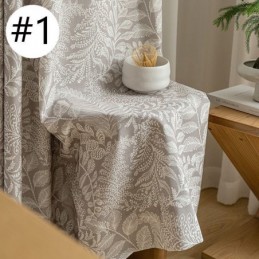Zasłony Z Nadrukiem Liści W Stylu Amerykańskim, Poliester