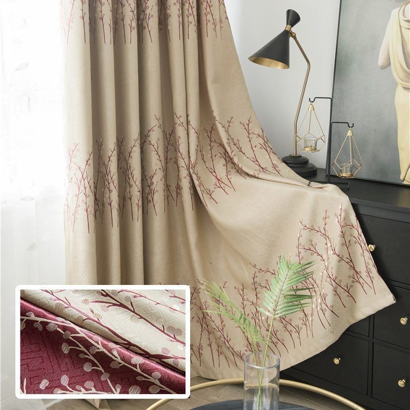 Zasłona Na Wymiar Zasłona American Plant Jacquard