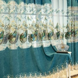 Półzaciemniająca Zasłona Wykonana Na Wymiar, Chiński Styl, Haft Pipa, Do Salonu, Sypialni