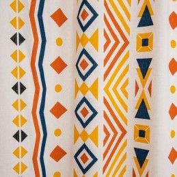 Zasłony Lniane W Stylu Nordyckim Z Nadrukiem Geometrycznym Do Salonu I Sypialni