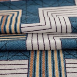 Zasłony Chenille Geometryczny Nadruk Styl Nordycki Zaciemniające