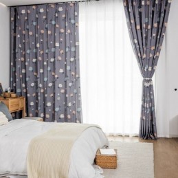 Zasłona Bawełniana Zasłona Na Wymiar Z Nadrukiem Kwiatowym W Stylu Nordyckim