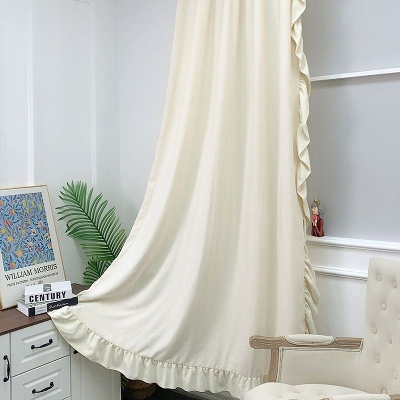 Nordic Chenille Curtain Zasłona Na Wymiar Jednolity Kolor Łączenie Do Salonu Sypialni