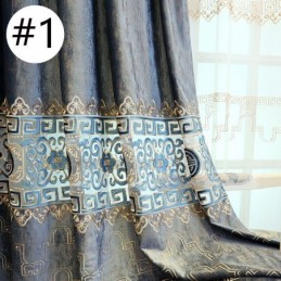 Półzaciemniająca Zasłona Wykonana Na Wymiar, Chiński Styl, Haft Aksamitny, Twill, Do Salonu, Sypialni