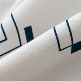 Geometryczna Drukowana Lniana Zasłona Wykonana Na Wymiar Zasłona W Stylu Nordyckim Do Salonu Sypialni