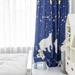 Zasłona Bawełniana Zasłona Na Wymiar Styl Dziecięcy Polar Bear Printed