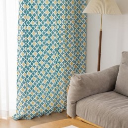 Zasłona Na Wymiar Zasłona Geometryczna Z Nadrukiem W Stylu Nordyckim