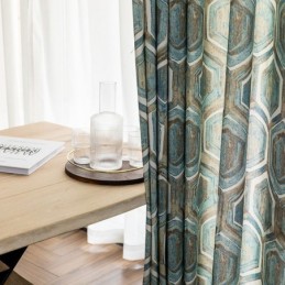Nordic Blackout Zasłony Geometryczne Drukowane Do Salonu Sypialni