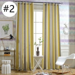 Nordic Cotton Linen Blackout Curtain Zasłona Wykonana Na Wymiar Geometryczny Żakard Do Salonu Sypialni