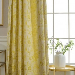 Nordic Blackout Curtains Floral Jacquard Polycotton Curtain Zasłona Na Wymiar Do Salonu Sypialni