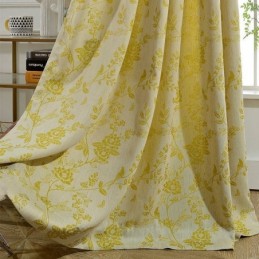 Nordic Blackout Curtains Floral Jacquard Polycotton Curtain Zasłona Na Wymiar Do Salonu Sypialni
