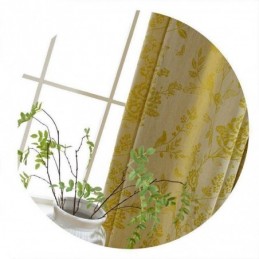 Nordic Blackout Curtains Floral Jacquard Polycotton Curtain Zasłona Na Wymiar Do Salonu Sypialni