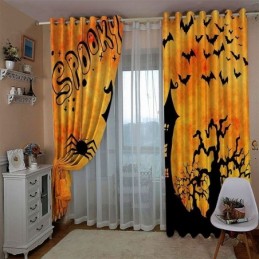 Zasłony Halloween Druk Cyfrowy Styl Amerykański