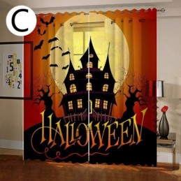 Zasłony Halloween Druk Cyfrowy Styl Amerykański