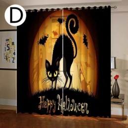 Zasłony Halloween Druk Cyfrowy Styl Amerykański