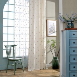 Zasłona Haftowana Kwiatowa Zasłona Na Wymiar Nordic Cotton Do Salonu Sypialni