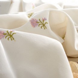 Zasłona Haftowana Kwiatowa Zasłona Na Wymiar Nordic Cotton Do Salonu Sypialni