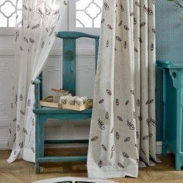Nordic Blackout Curtain Zasłona Na Wymiar Fishbone Jacquard Do Salonu Sypialni