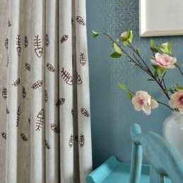 Nordic Blackout Curtain Zasłona Na Wymiar Fishbone Jacquard Do Salonu Sypialni