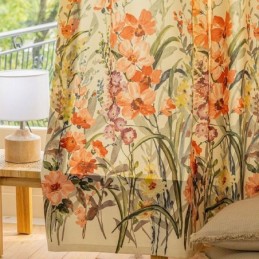 Zasłony Chevron American Floral Print