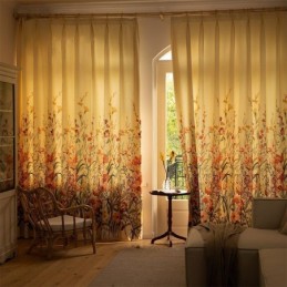 Zasłony Chevron American Floral Print