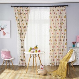 Nordic Cotton Blackout Zasłony Owocowe Nadruk Do Salonu Sypialni
