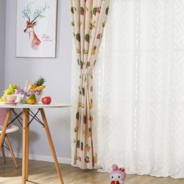 Nordic Cotton Blackout Zasłony Owocowe Nadruk Do Salonu Sypialni