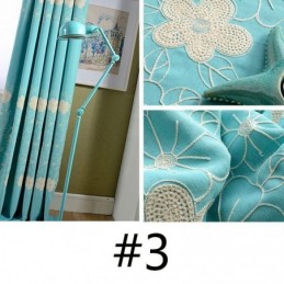 Nordic Cotton Linen Blackout Curtain Zasłona Na Wymiar Haft Kwiatowy Do Salonu Sypialni