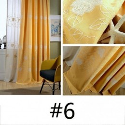 Nordic Cotton Linen Blackout Curtain Zasłona Na Wymiar Haft Kwiatowy Do Salonu Sypialni
