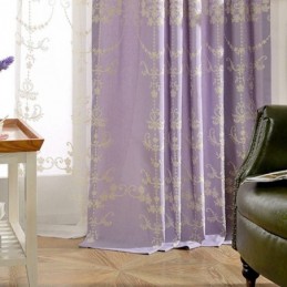 Europejska Bawełniana Zasłona Zaciemniająca Wykonana Na Wymiar Zasłona Z Haftem Kwiatowym