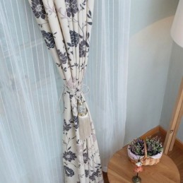 Nordic Cotton Blackout Zasłony Drukowane Kwiatowe Okno Do Salonu Sypialni