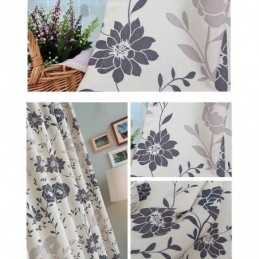 Nordic Cotton Blackout Zasłony Drukowane Kwiatowe Okno Do Salonu Sypialni