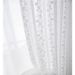 Francuska Koronka Floret Voile Sheer Curtain Panel Zasłonowy Wykonany Na Wymiar Balkon Salon Jeden