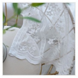 Francuska Koronka Floret Voile Sheer Curtain Panel Zasłonowy Wykonany Na Wymiar Balkon Salon Jeden