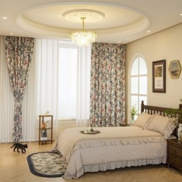 Zasłony American Polycotton Curtain Made To Measure Curtain Plants Printed Blackout Curtains
