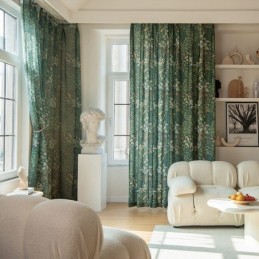 Zasłony American Polycotton Curtain Made To Measure Curtain Plants Printed Semi Blackout Curtains