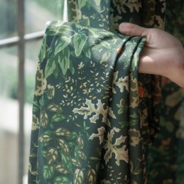 Zasłony American Polycotton Curtain Made To Measure Curtain Plants Printed Semi Blackout Curtains