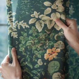 Zasłony American Polycotton Curtain Made To Measure Curtain Plants Printed Semi Blackout Curtains