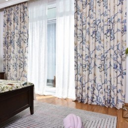 Amerykańskie Zasłony Z Nadrukiem Kwiatowym I Zaciemniające