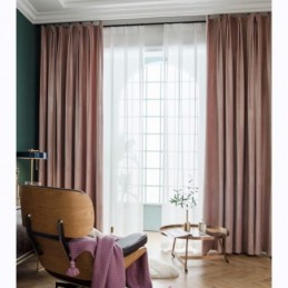 Max Blackout Curtain Zasłona Na Wymiar Imitacja Aksamitu Jednolity Kolor Sypialnia