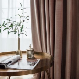 Max Blackout Curtain Zasłona Na Wymiar Imitacja Aksamitu Jednolity Kolor Sypialnia